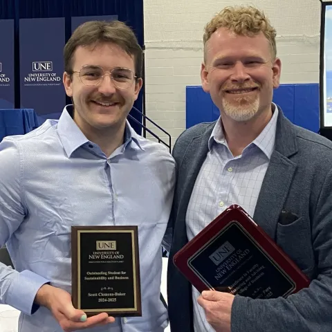 UNE Sustainability Fellowship points business grad toward elite graduate study 