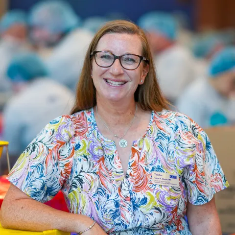 Trisha Mason poses for portrait at 2025 Meals for Maine event