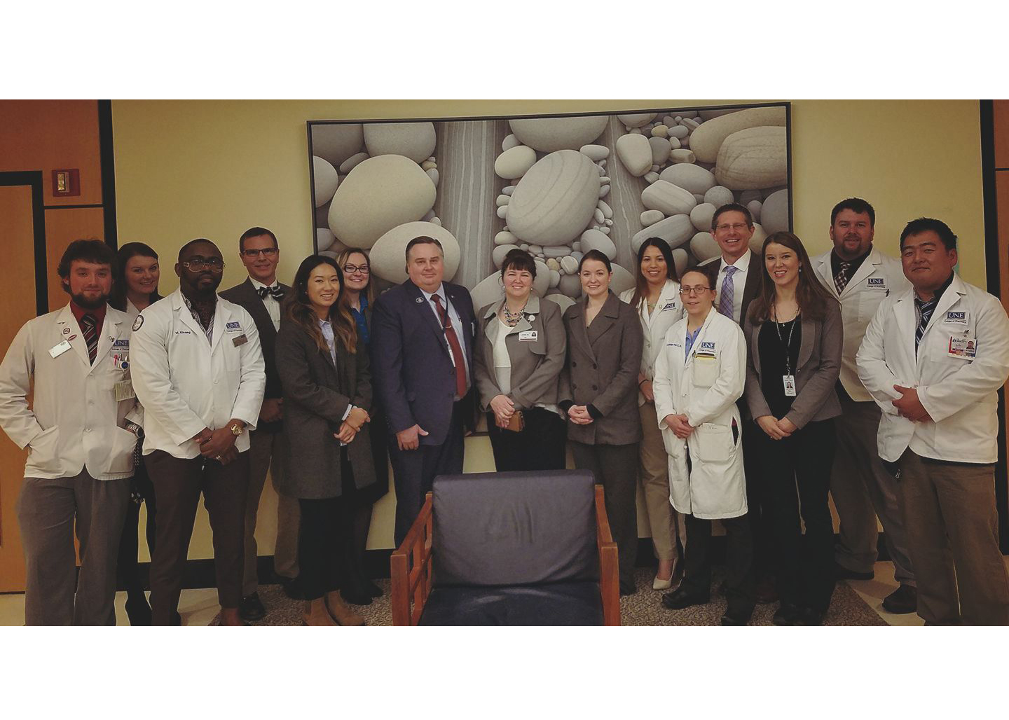 UNE pharmacy students and faculty in Augusta