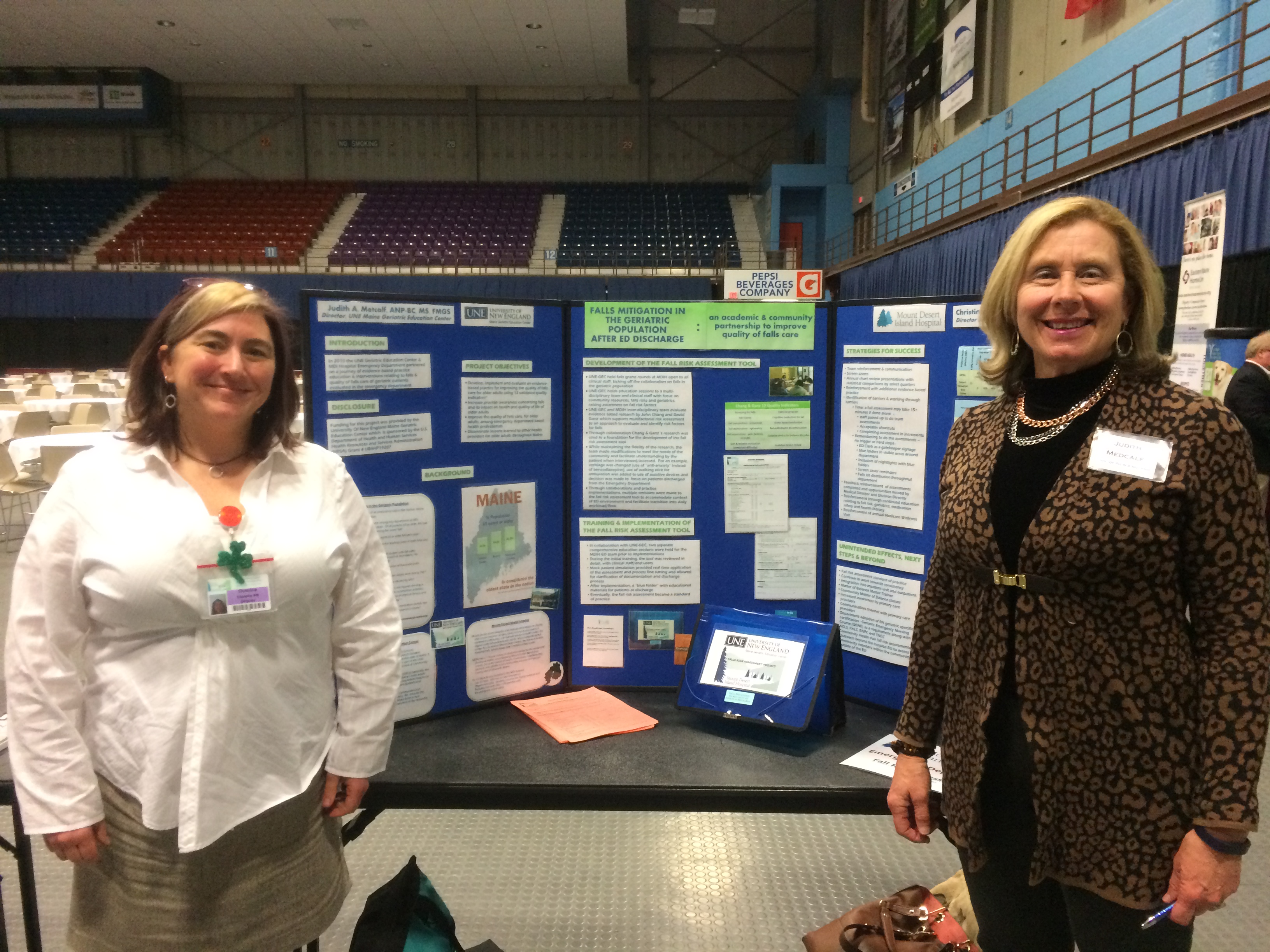 Judith Metcalf with Christina Costello