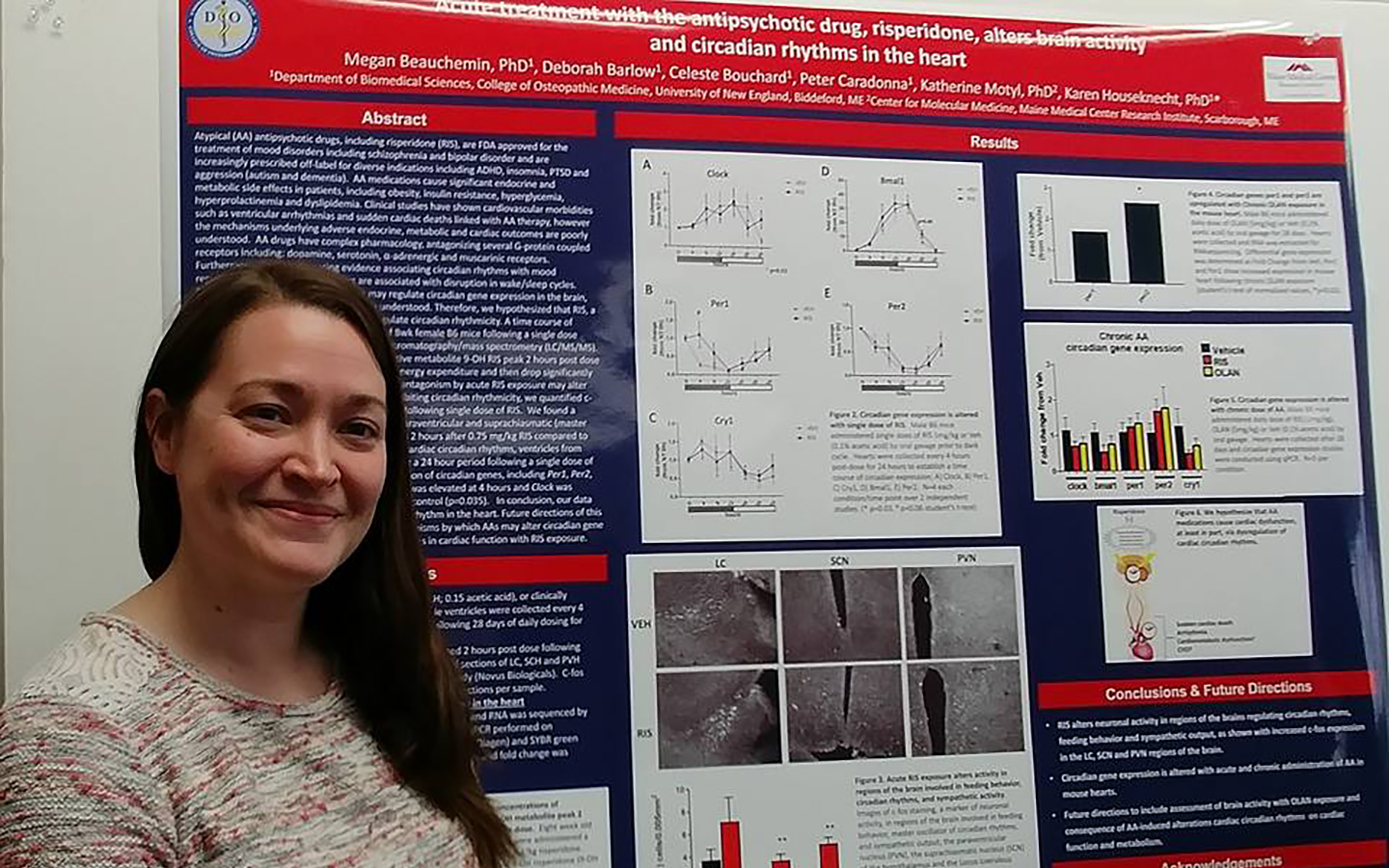 Megan Beauchemin with her poster