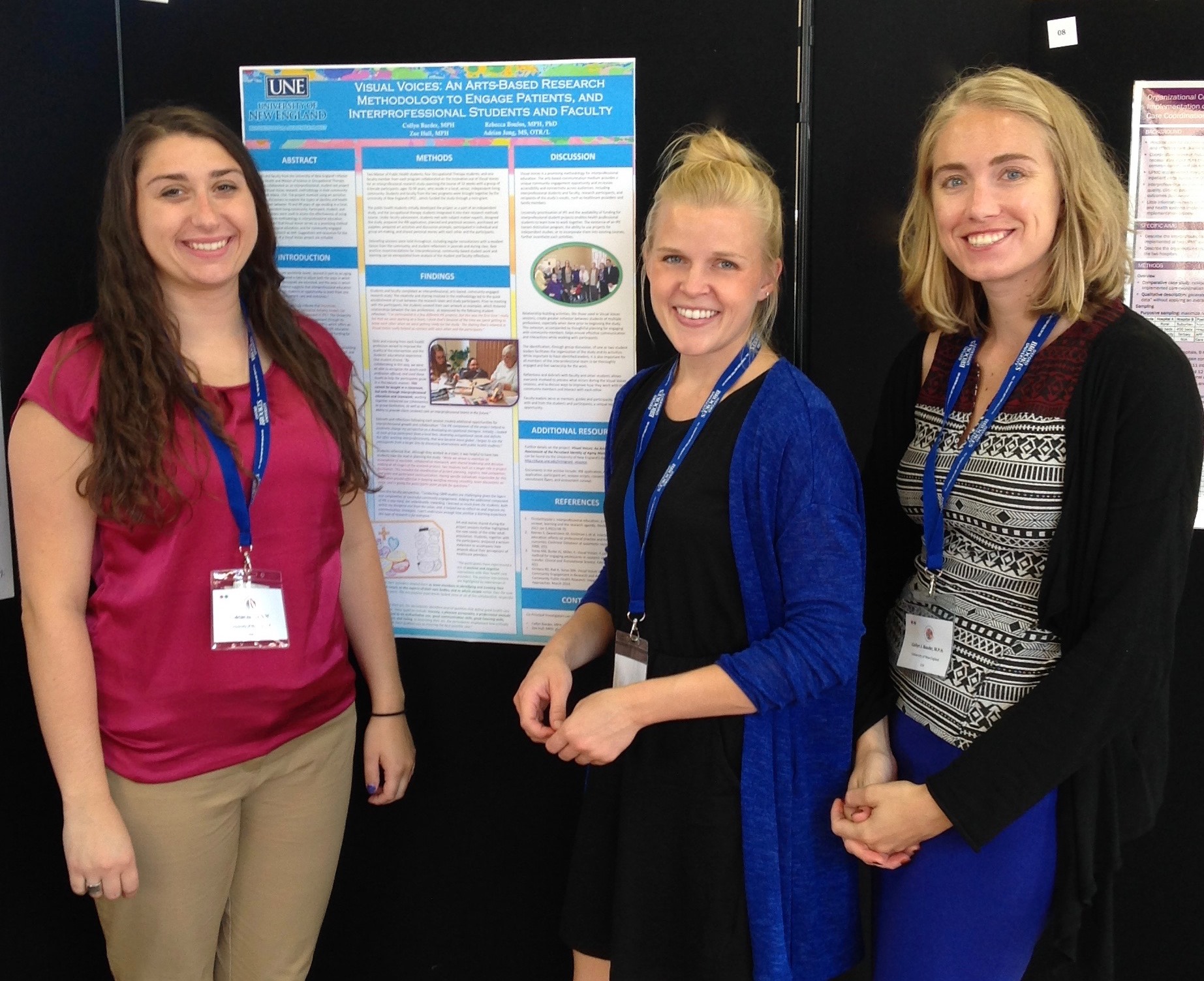 Adrian Jung, Zoe Hull and Collyn Baeder present their research at the University of Oxford