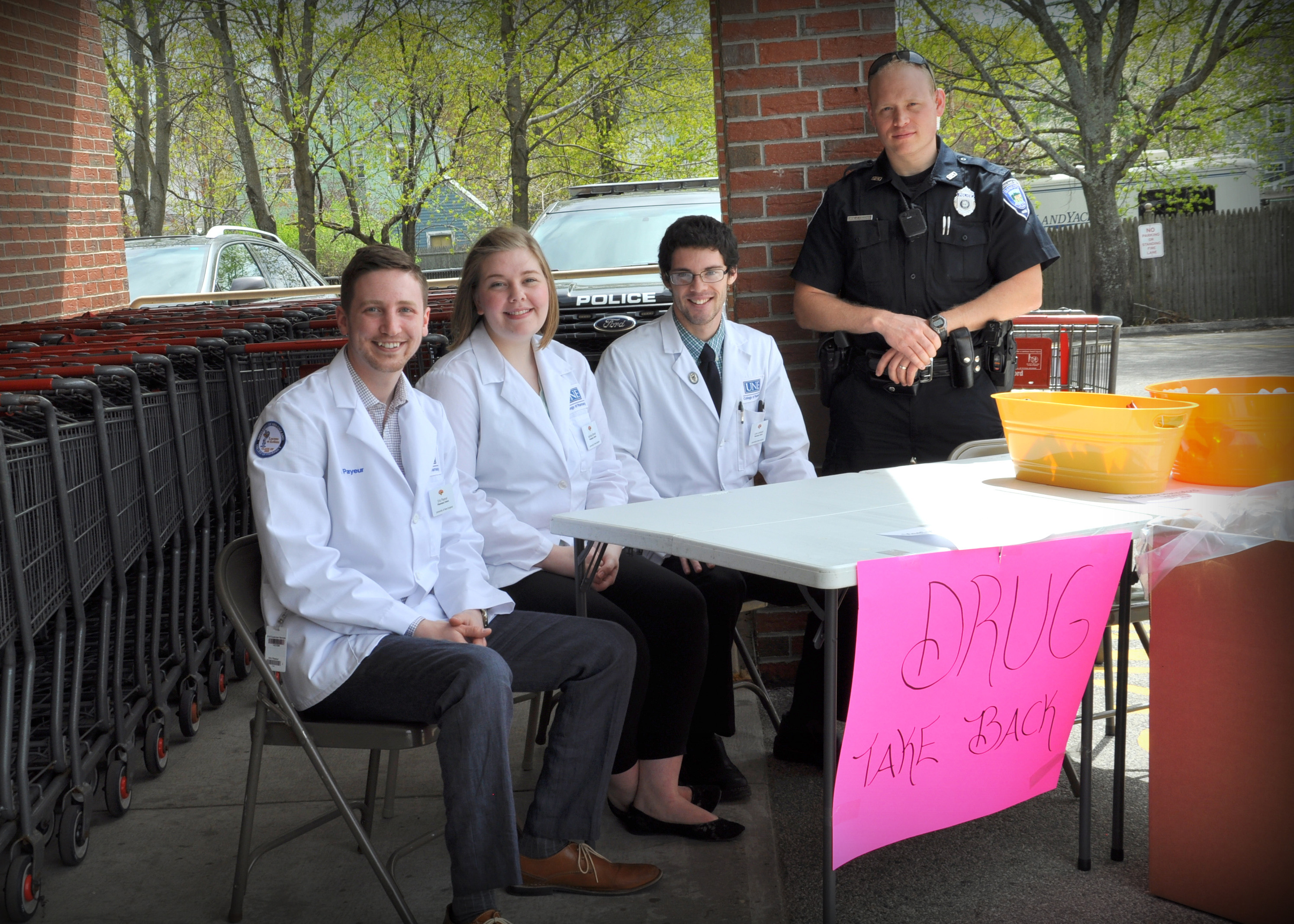 L-R: Pharmacy students Eric Payeur, Katrina Gilman and Liam Lombard