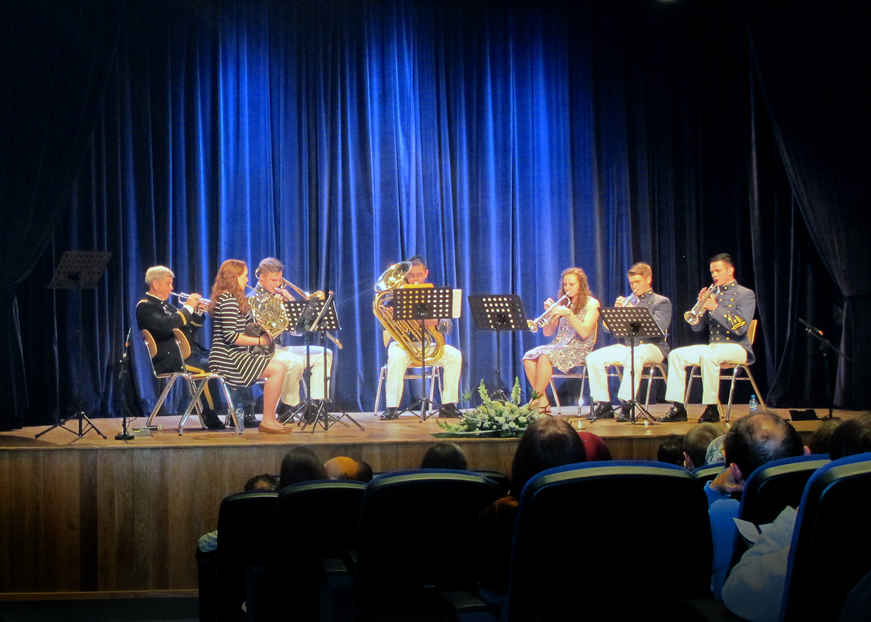 Virginia Military Institute’s Brass Ensemble performs at UNE’s Tangier Campus